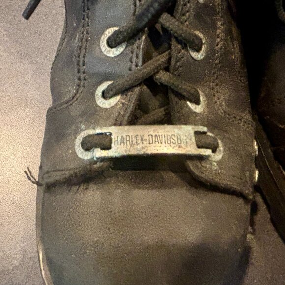 ~~Harley Davidson Boots Mens Size 9M Black Lace Up Side Zip Motorcycle D96111.. - Picture 6 of 9